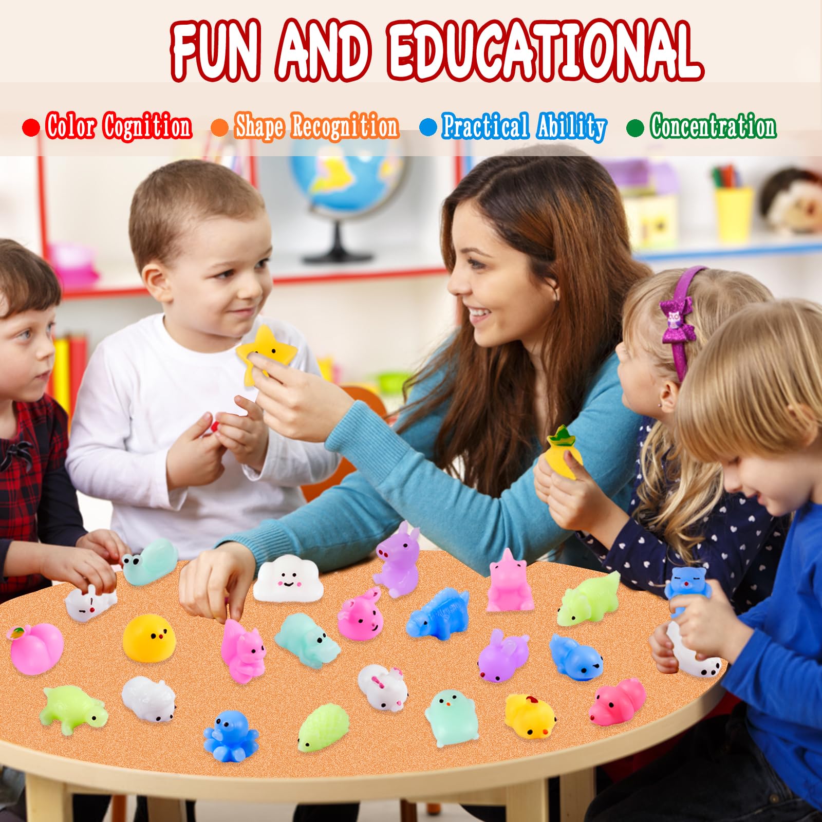 30Pcs Kawaii Squishy Toys - Cute Mochi Animal Stress Relief Toys for Kids, Easter Egg Fillers, Birthday Party Favors, Goodie Bags, Christmas Stocking Stuffers, Piñata Prizes & Classroom Rewards - Perfect for Stress Relief, Sensory Play & Party Gift Giving