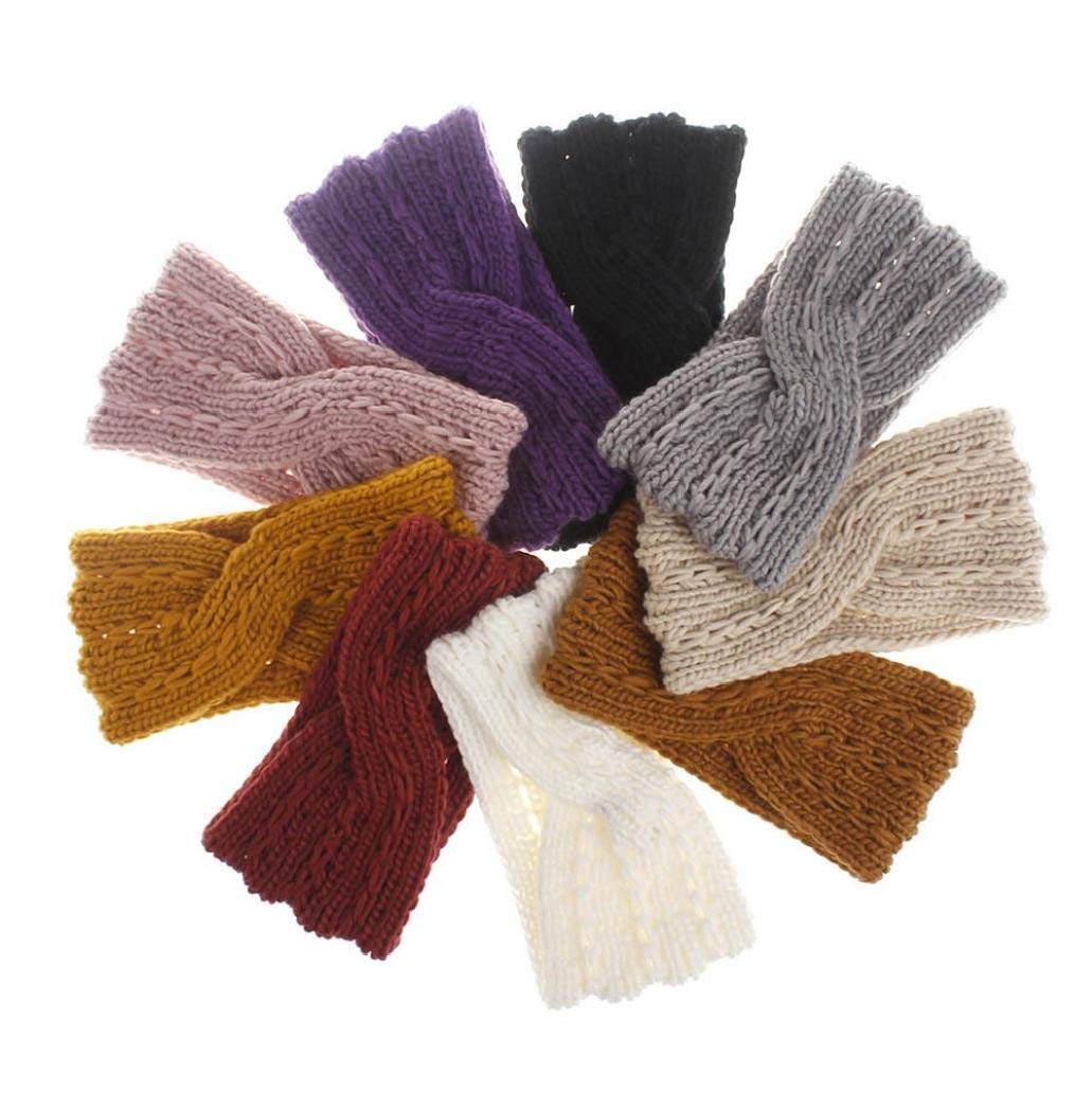 Braided Knit Ear Warmer Headbands for Women - Crochet Head Wraps Winter Accessories - Perfect for Cold Weather, Outdoor Sports & Fashion