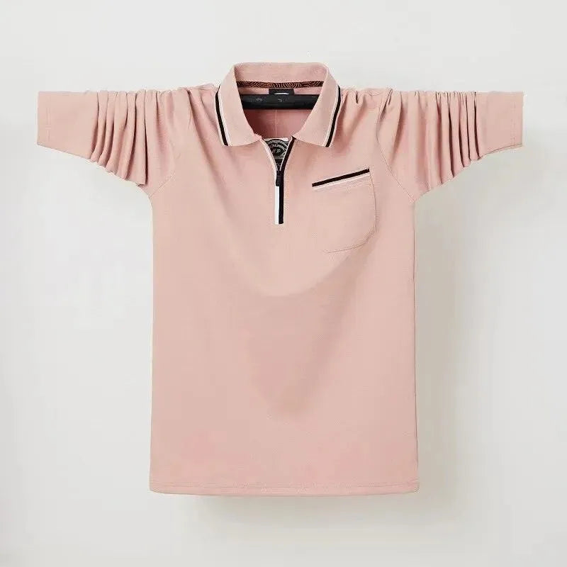 Men's Casual Polo Shirt with Chest Pocket - Comfortable Short Sleeve Cotton Shirt for Golf, Work & Everyday Wear