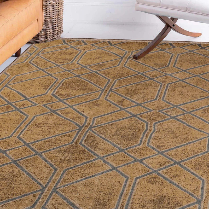 Abner Modern Medallion Indoor Area Rug - Non-Slip Living Room Carpet, Bedroom Runner Rug for Home Decor, Soft & Durable Floor Mat (5'x8', Grey) - Perfect for Living Spaces, Hallways & Entryways