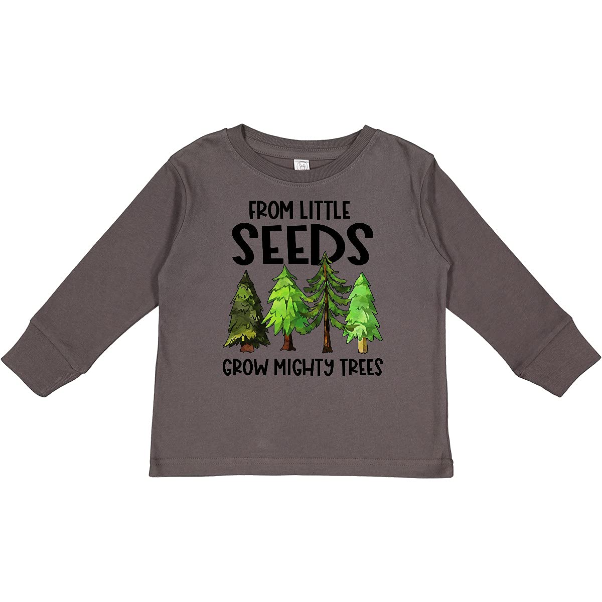 Inktastic Little Seeds Grow Mighty Trees Toddler Long Sleeve T-Shirt - Cute Graphic Tee for Boys & Girls - Perfect for Playdates, Daycare & Family Outings