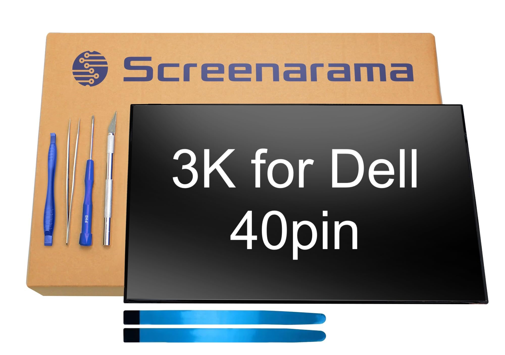 Premium LCD Screen Replacement for Dell Inspiron 16 Plus 7610 7620 Laptop - 3K 3072x1920 IPS LED Display (40pin P107F) with Installation Tools & Adhesive Tape - Perfect for Home, Office, and Gaming Use