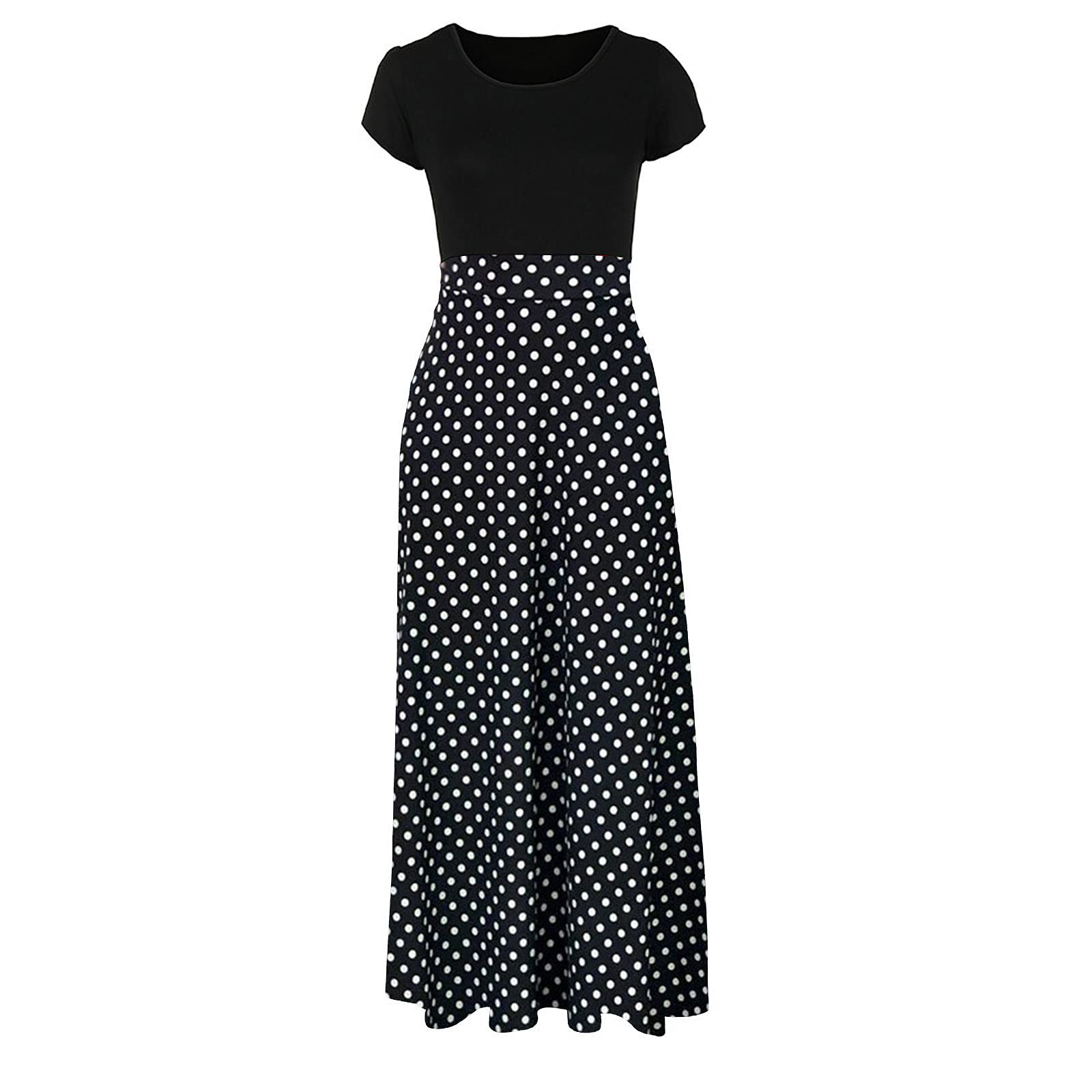 2024 Women's Summer Dresses - Floral Printed Short Sleeve Formal Graduation Dress Plus Size | Perfect for Beach Vacations, Garden Parties & Special Occasions