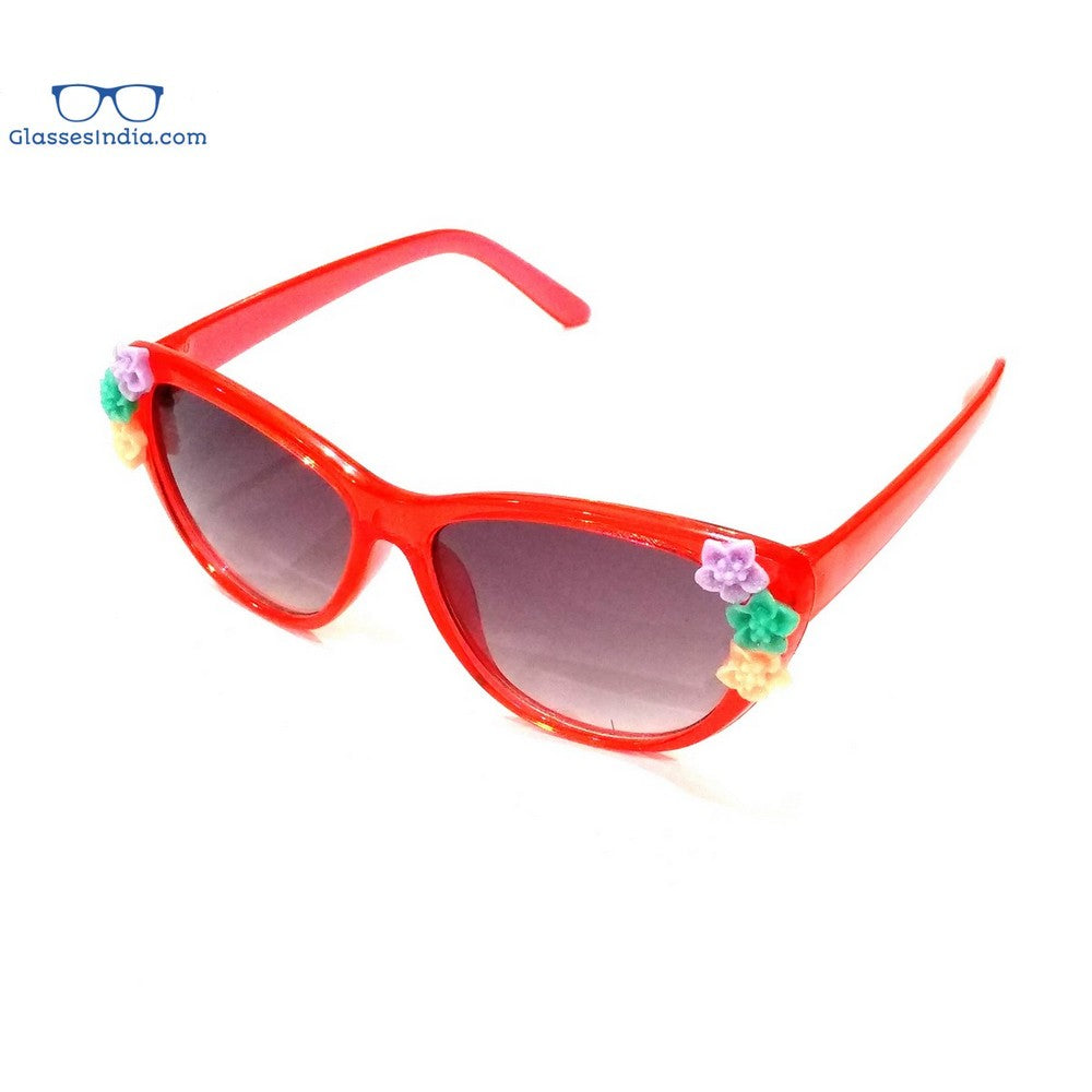 Trendy Red Kids Fashion Sunglasses TKS004 - UV Protection, Lightweight & Durable for Outdoor Play, Beach, Sports, and Summer Activities