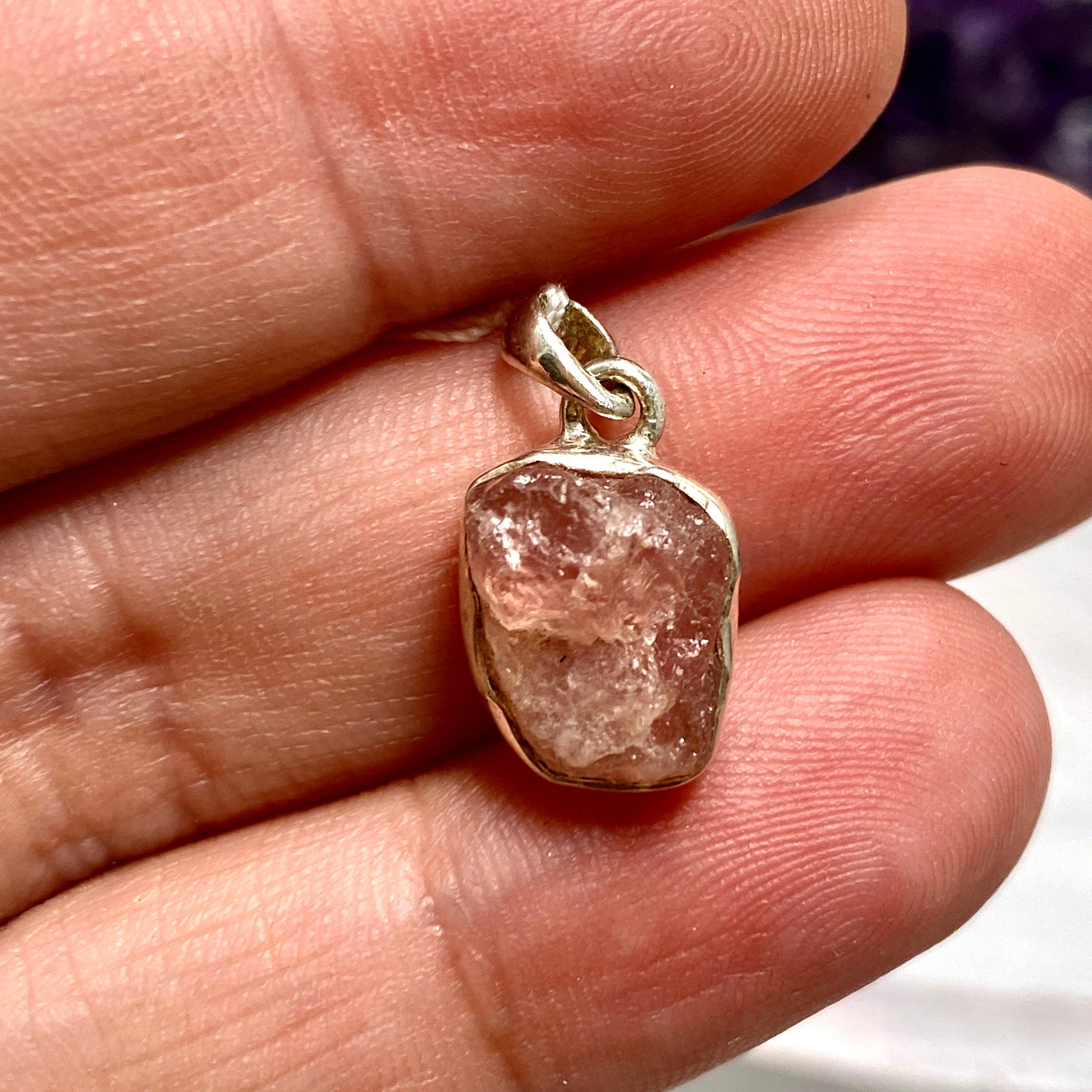 Natural Rose Quartz Raw Stone Pendant Necklace - Healing Crystal Jewelry for Women, Chakra Balancing & Positive Energy - Perfect for Meditation, Yoga & Spiritual Gifts