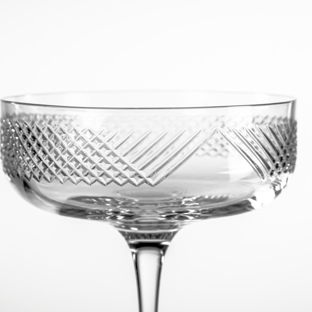 Premium Bourbon Street 10.25oz Champagne Coupe Glasses - Set of 4 for Elegant Cocktails, Mimosas & Sparkling Wine - Perfect for Weddings, Parties & Home Entertaining