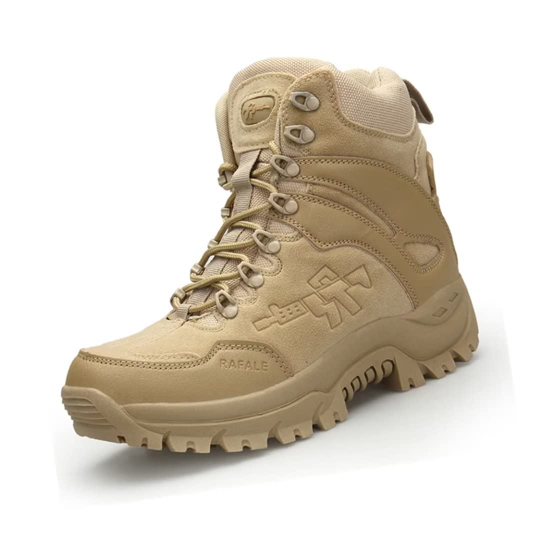 Men's Lightweight Breathable Hiking Boots - Outdoor Military Tactical Combat Work Boots for Jungle Training & Walking - Perfect for Hiking, Camping, and Outdoor Adventures
