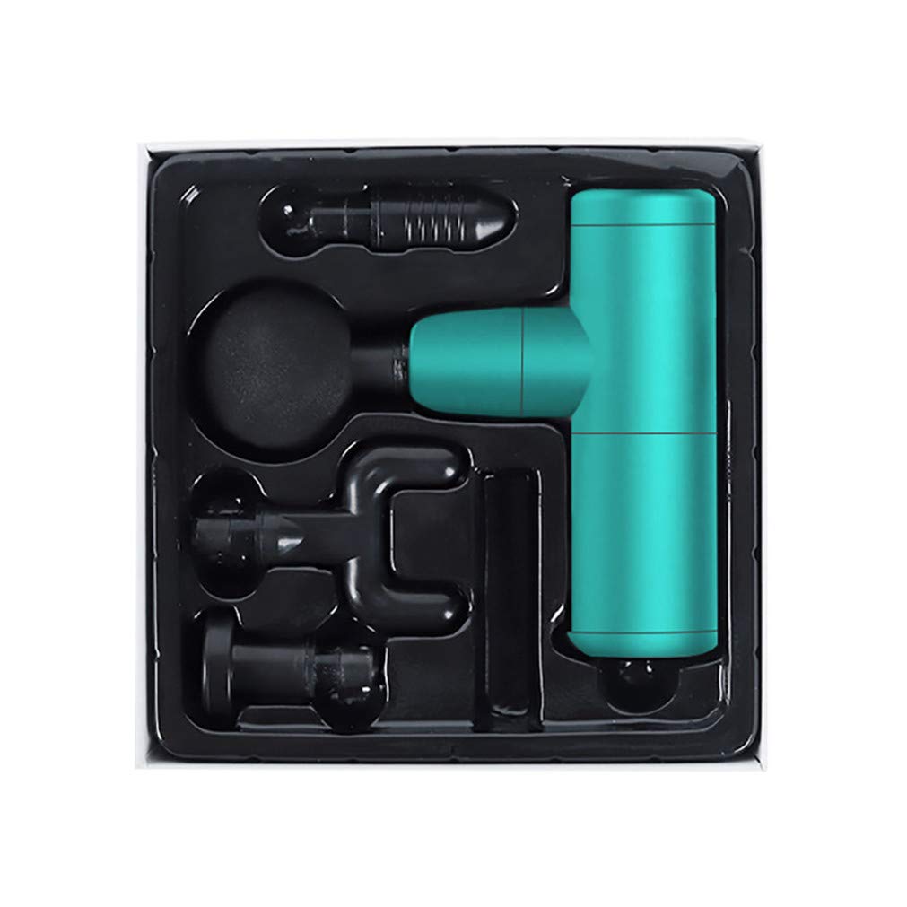 Mini Massage Gun for Deep Tissue Relief - Portable Percussion Muscle Stimulator for Pain Relief, Handheld Electric Fascia Gun for Back, Neck, Leg & Shoulder - Silver Green (Perfect for Home, Gym & Travel Use)