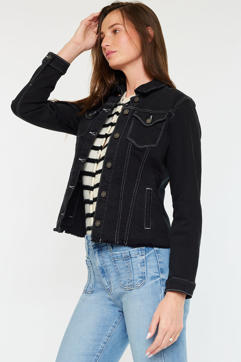 Stylish Jane Denim Jacket for Women - Trendy Lightweight Denim Jacket with Classic Fit - Perfect for Casual Outfits, Spring Layering & Everyday Wear