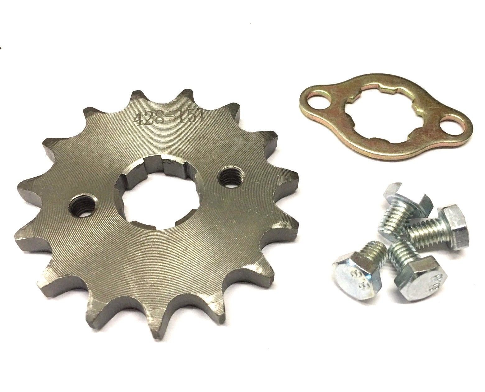 428 Chain Front Pinion Sprocket 15T - Compatible with ATV, Dirt Bike, Go Kart - High-Performance Replacement Part for Off-Road Vehicles & Racing
