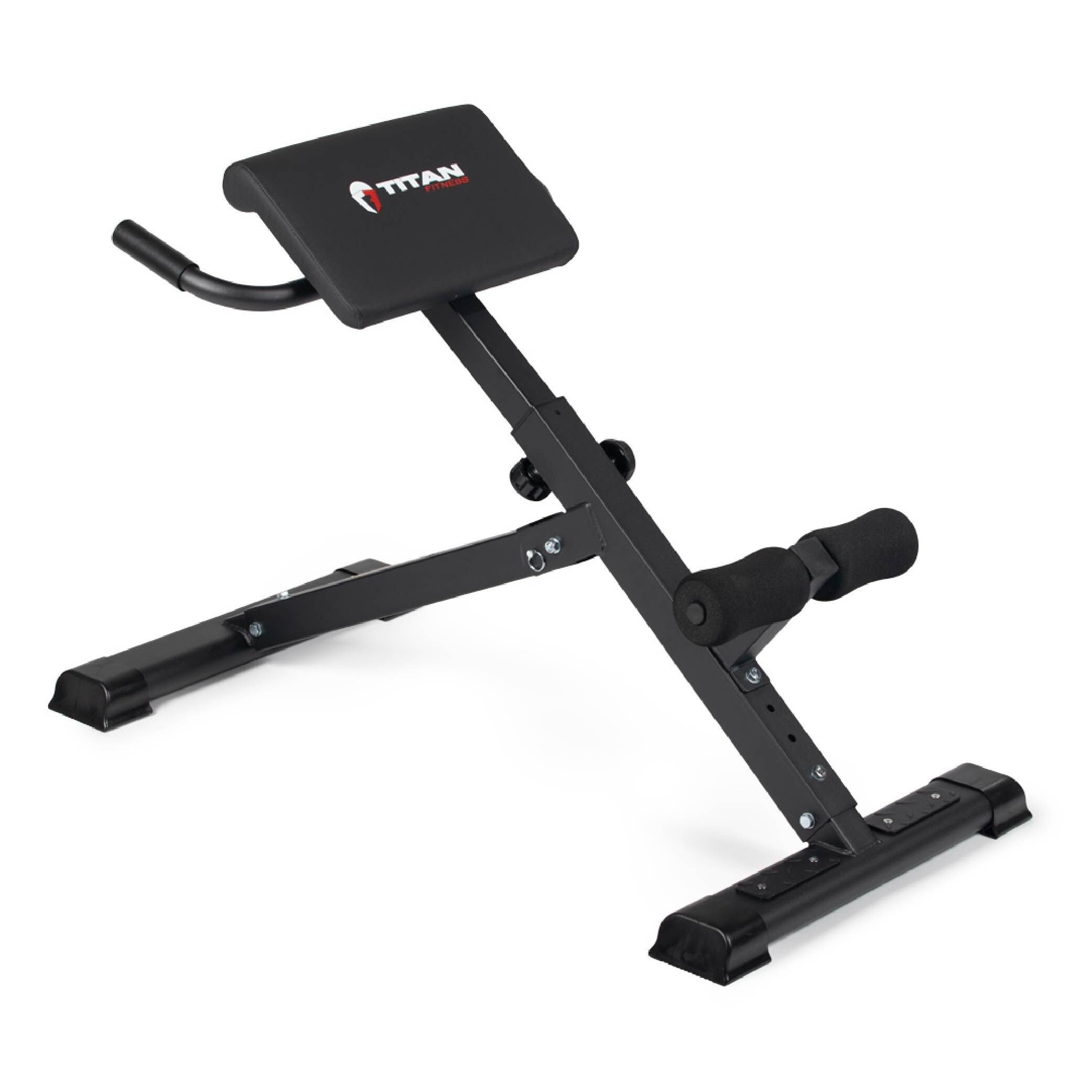 Titan Fitness Hyper Back Extension Bench - Heavy Duty Roman Chair for Home Gym, 250 LB Weight Capacity, Core & Back Strengthening Equipment - Perfect for Strength Training, Rehabilitation & CrossFit Workouts