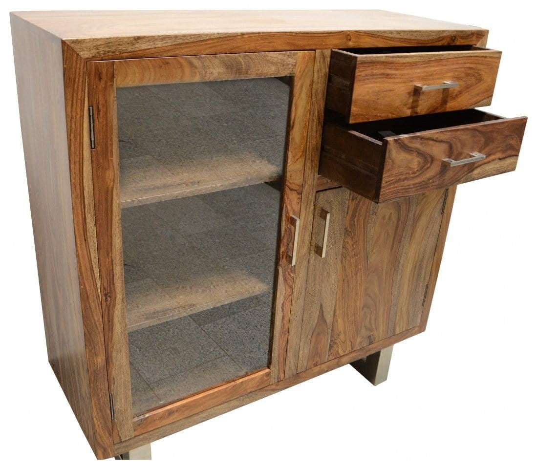 Solid Wood Sideboard - Indian Cromer Design, Natural Finish, 42