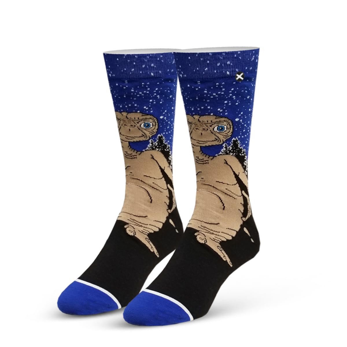 Odd Sox E.T. Extra-Terrestrial Novelty Crew Socks - Fun 80s Movie Socks for Men & Women - Perfect for Cosplay, Gifts, and Retro Fashion Lovers