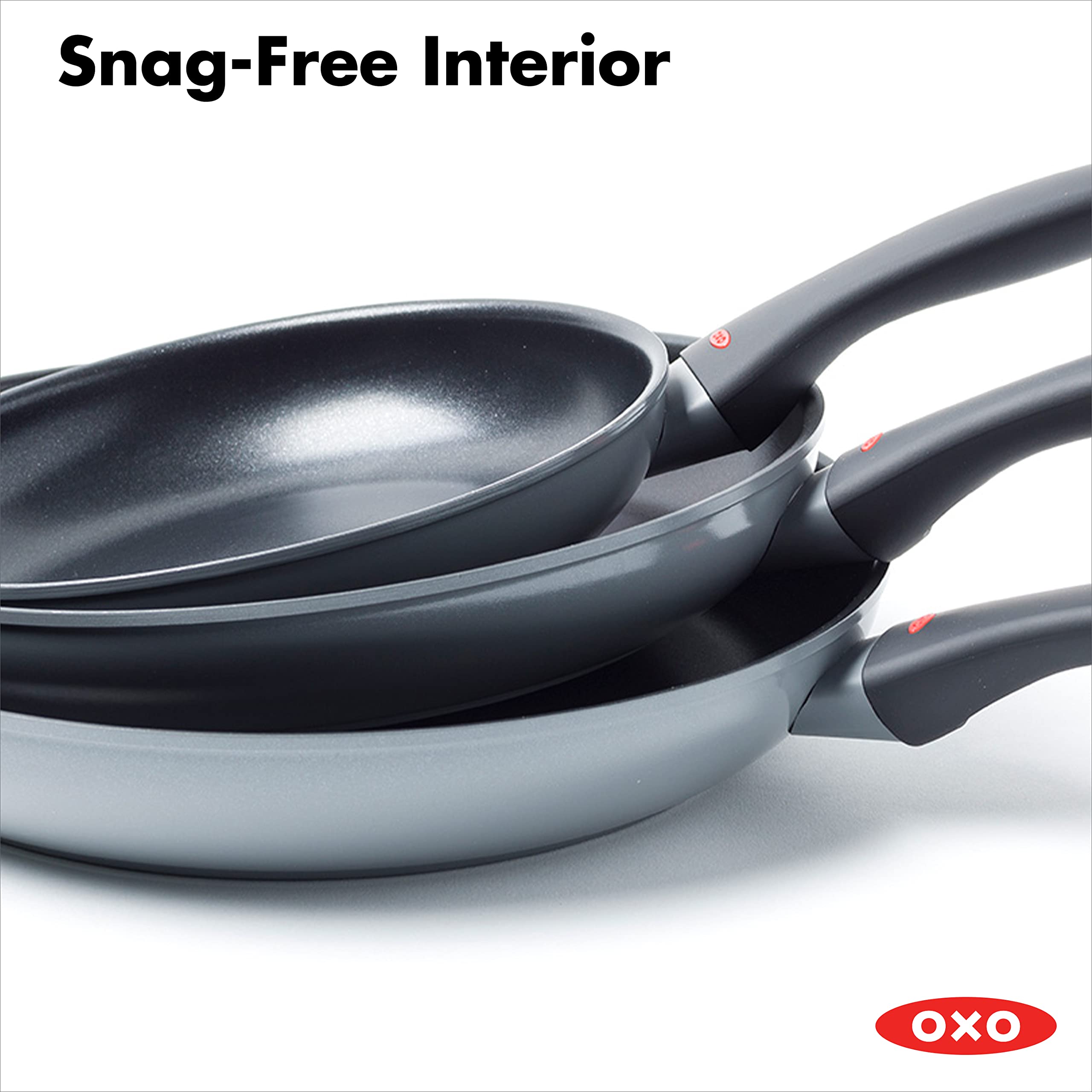 OXO Softworks Hard Anodized 20cm Nonstick Frying Pan - 3-Layer German Engineered Coating, Stainless Steel Handle, Induction & Oven Safe (180°C), Dishwasher Safe - Perfect for Searing, Frying & Sauteing in Professional & Home Kitchens