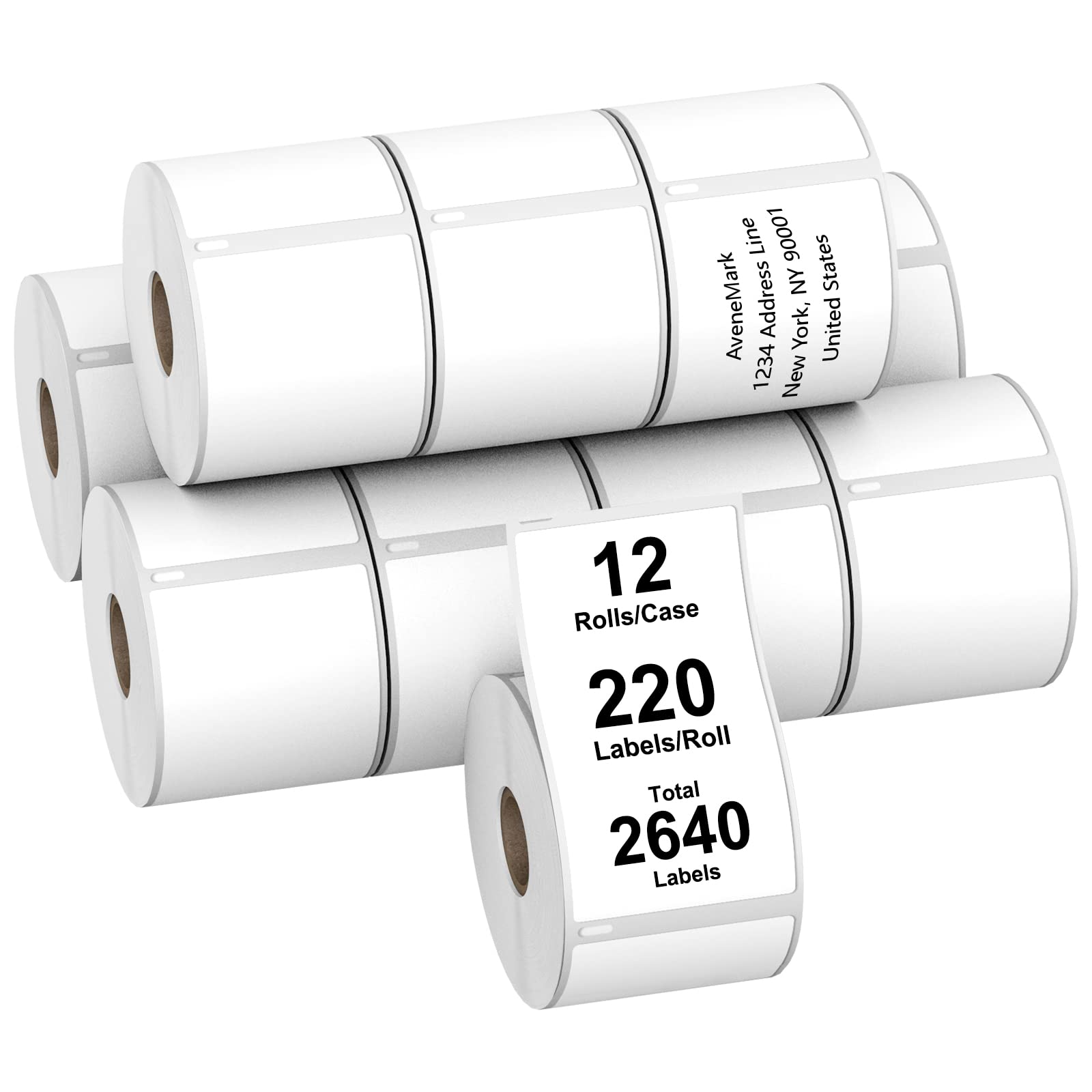 AveneMark 12 Rolls Thermal Shipping Labels 2-1/8