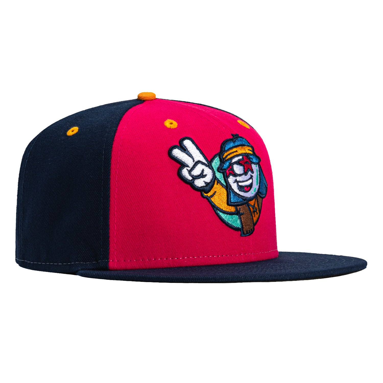 New Era 59Fifty MLB Baseball Cap - Asheville Tourists Hippies Rail Hat in Magenta & Light Navy - Adjustable Snapback for Men & Women - Perfect for Baseball Games, Concerts & Streetwear Fashion