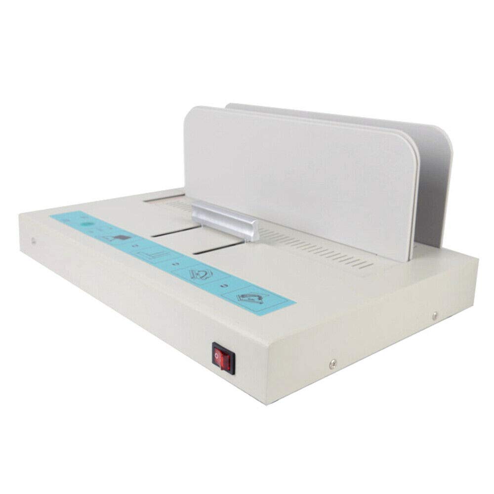 A4 Paper Binding Machine - 50mm Thick Book Binder with Hot Melt Glue, 3 Adjustable Gears for Office, School & Home Use - Automatic Desktop Document Binding Equipment for Reports, Theses & Manuals