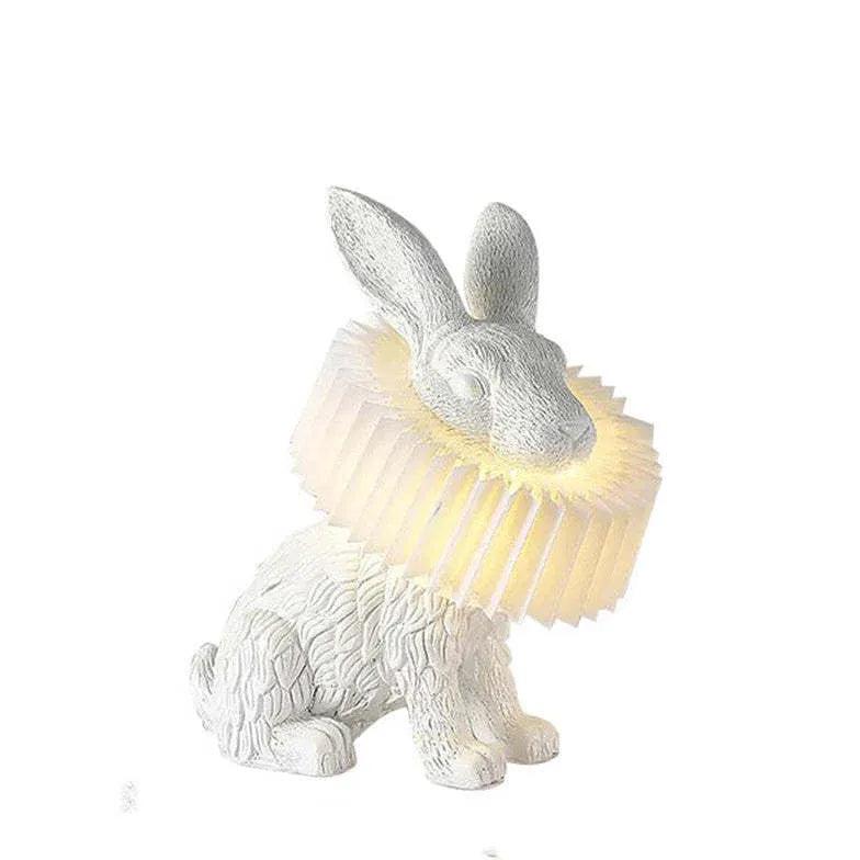 White Rabbit Design Table Lamp - Modern LED Night Light for Bedroom, Nursery & Living Room - Perfect for Reading & Decor