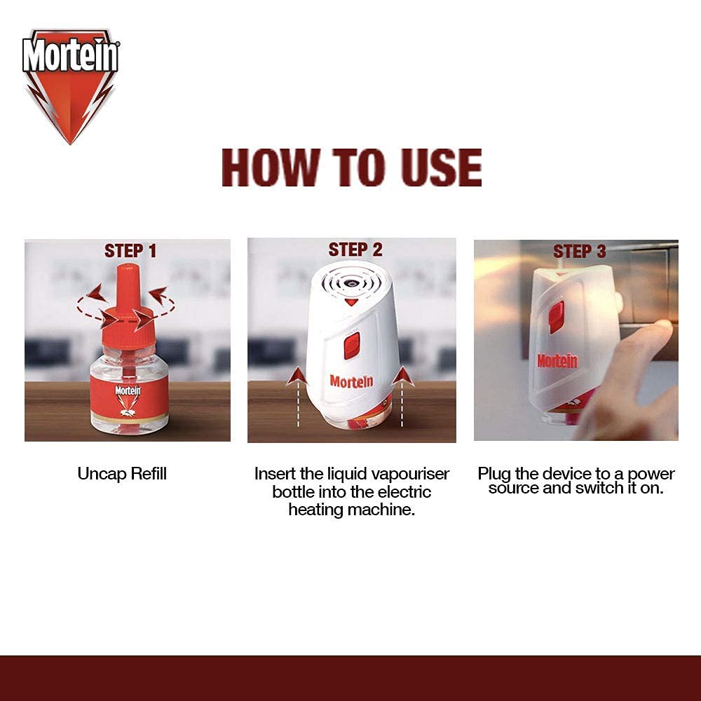 Mortein Mosquito Repellent Machine & Refill - 35ml Gel Refill Bottle for Indoor & Outdoor Insect Protection | Home, Camping & Travel Use
