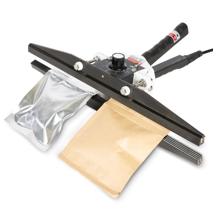 Portable Hand Held Heat Sealer Machine - R-PACK FKR-400, 16 Inch Heat Sealing Tool for Foil Bags, Kraft Bags & Mylar Bags | Food Storage, Coffee Packaging & Vacuum Sealing | Commercial & Home Use
