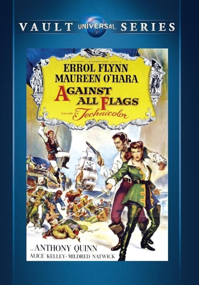 Against All Flags DVD - Classic Adventure Movie with Errol Flynn, Maureen O'Hara & Anthony Quinn - Perfect for Movie Nights & Classic Film Collections