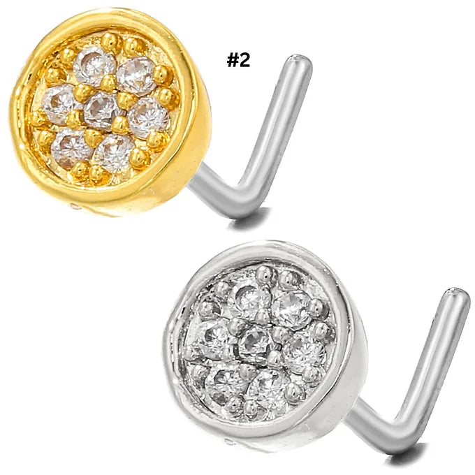 20G Surgical Steel Small Nose Ring L Bend Nose Stud - Hypoallergenic Body Jewelry for Sensitive Skin | Perfect for Daily Wear, Piercing Healing & Fashion Accessories (BD567)