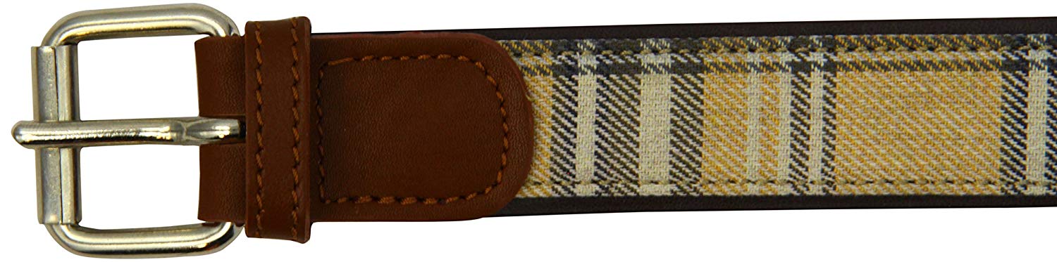 La Cinopelca Cheri Classic Tartan Dog Collar - Adjustable Pet Collar for Small Medium Dogs - Fashionable Plaid Design for Daily Walks & Outdoor Adventures