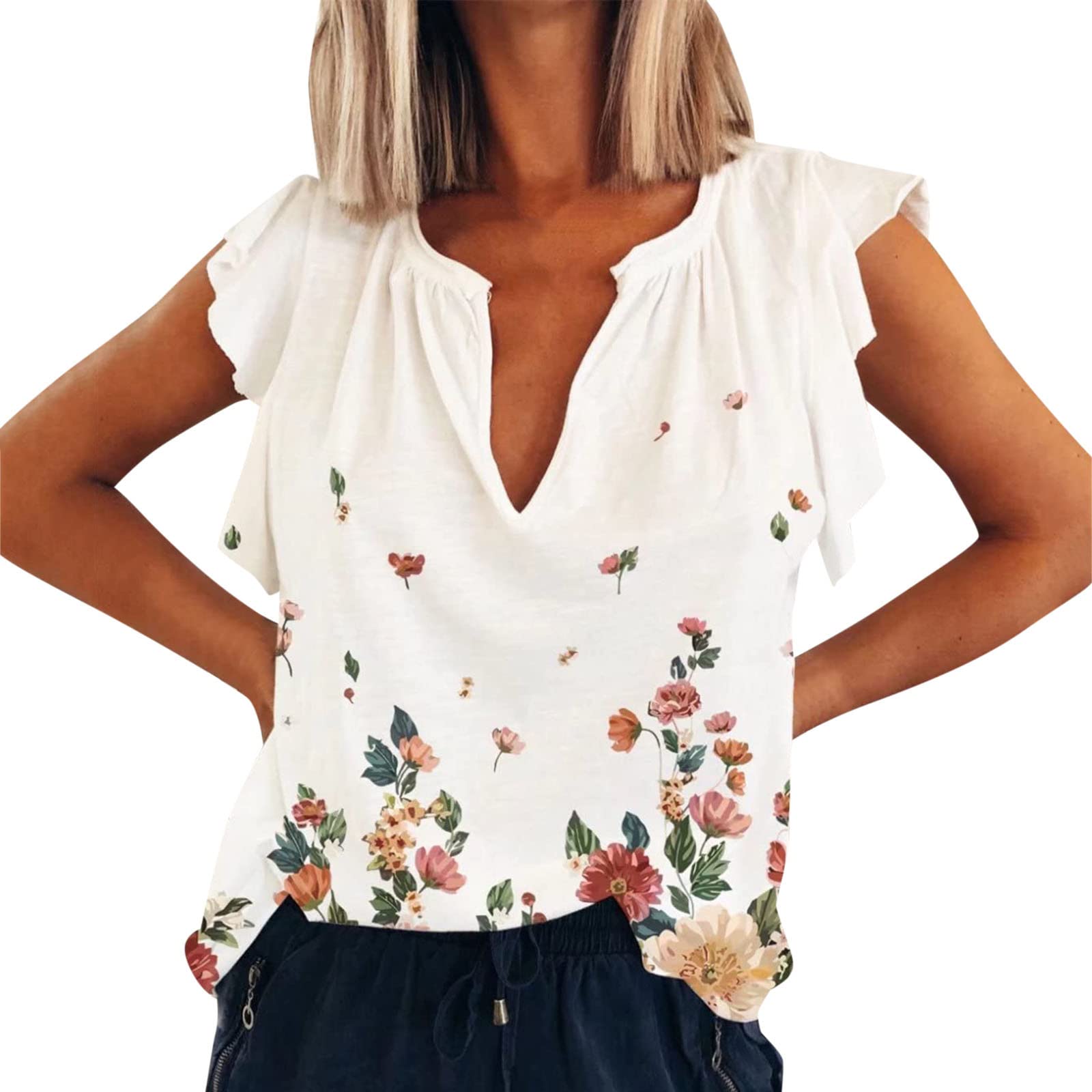 Women's Casual Summer Tank Tops - Sleeveless Crewneck Flowy Loose Tunic Shirts for Women | Perfect for Beach, Vacation & Everyday Wear
