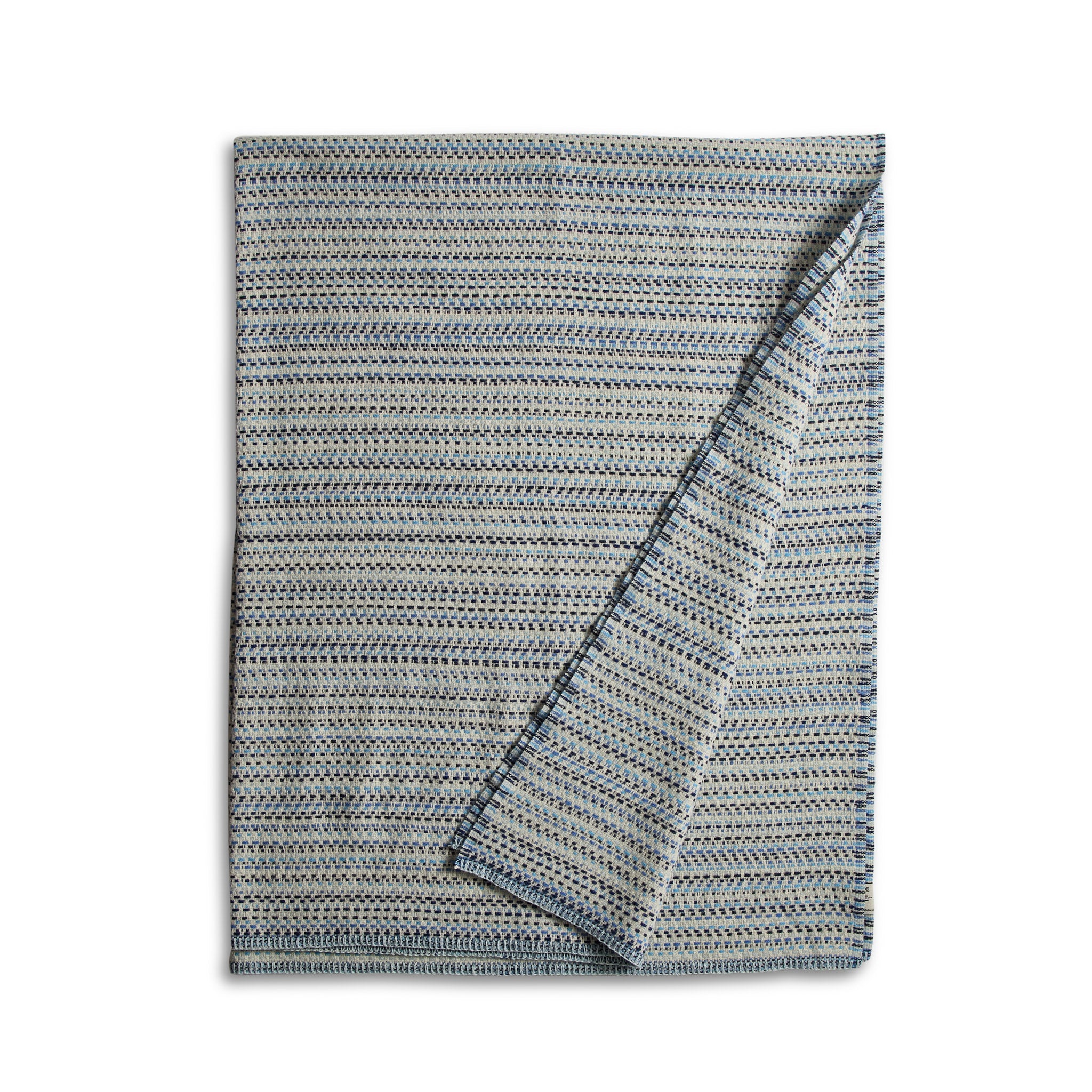 Juli Throw in Blues - Soft & Cozy Knitted Blanket for Home, Office, or Travel - Perfect for Couches, Beds, and Outdoor Picnics