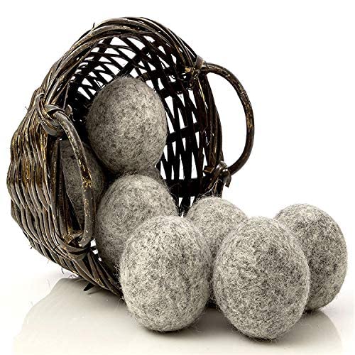 Natural Alpaca Wool Dryer Balls - 6 Pack XL Reusable Fabric Softener for Laundry | Reduce Static, Energy Costs & Drying Time | 100% Organic New Zealand Wool | Eco-Friendly, Chemical-Free Alternative to Dryer Sheets - Perfect for Sensitive Skin & Baby Clothes