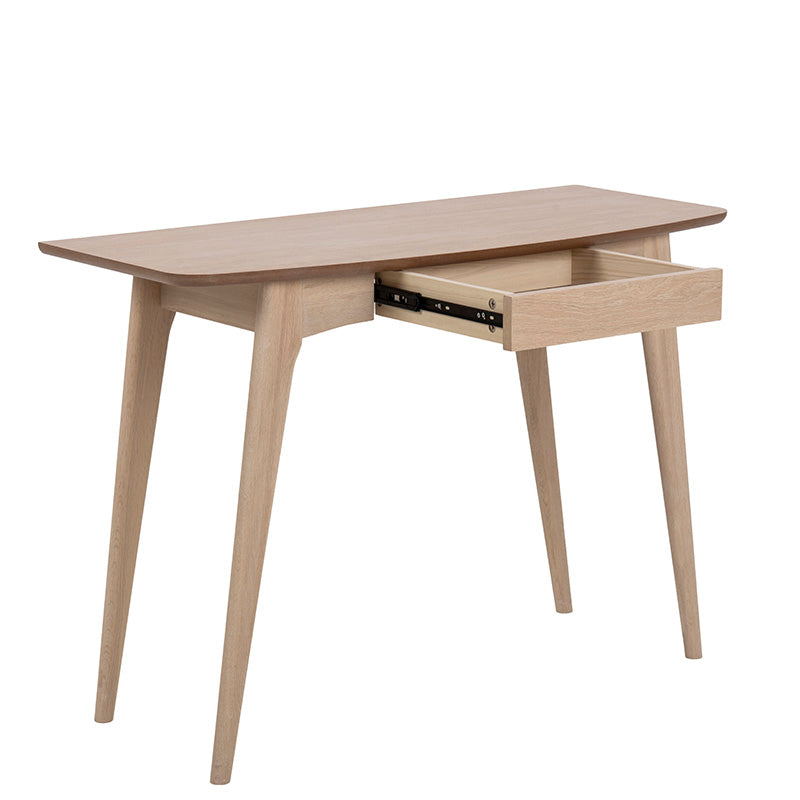 VIVEKA Study Desk 105cm - Natural Wood Home Office Desk for Students & Professionals - Perfect for Small Spaces, Dorm Rooms & Home Offices