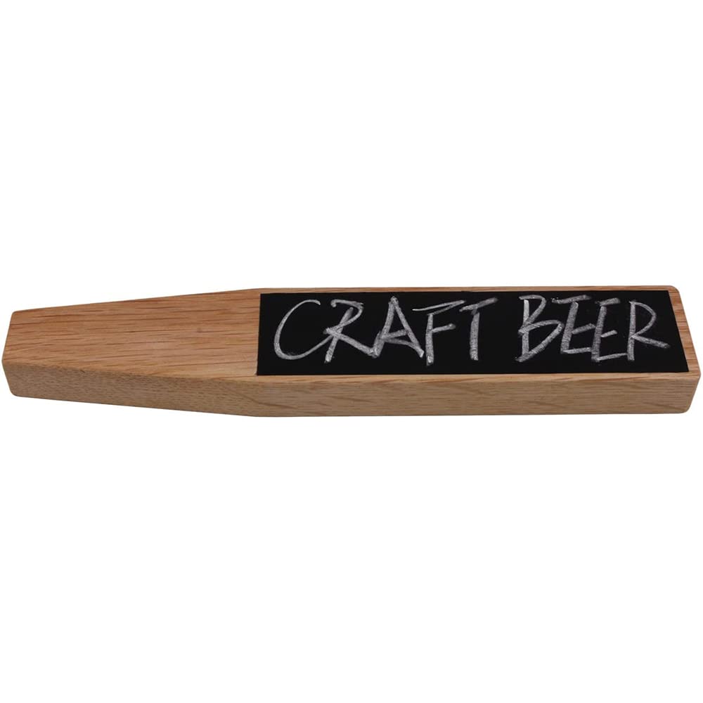 Chalkboard Oak Beer Tap Handle with Chalk Marker - Customizable Draft Beer Handle for Home Bars, Pubs & Breweries - Perfect for Craft Beer Enthusiasts & DIY Home Brewing