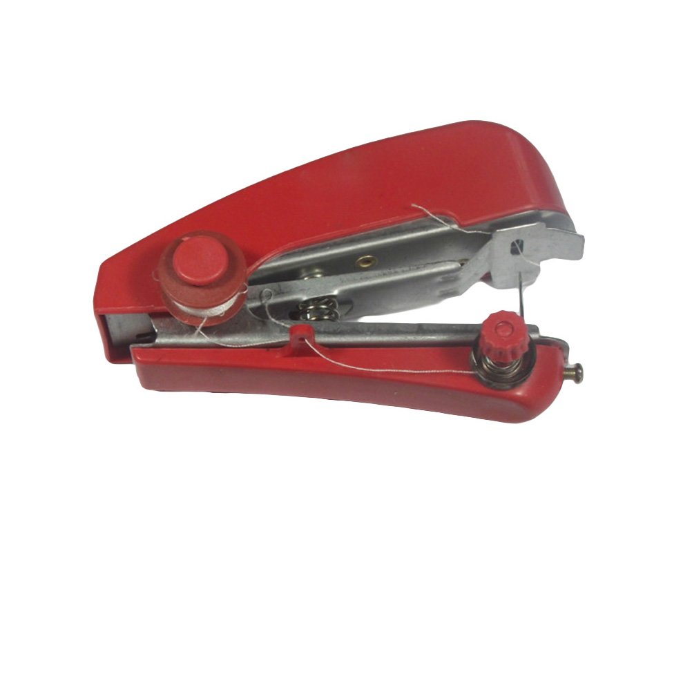 ROSENICE Portable Mini Cordless Handheld Sewing Machine - Lightweight Manual Stitch Tool for Needlework, DIY Crafts, Clothes Repair & Emergency Fixes at Home or Travel