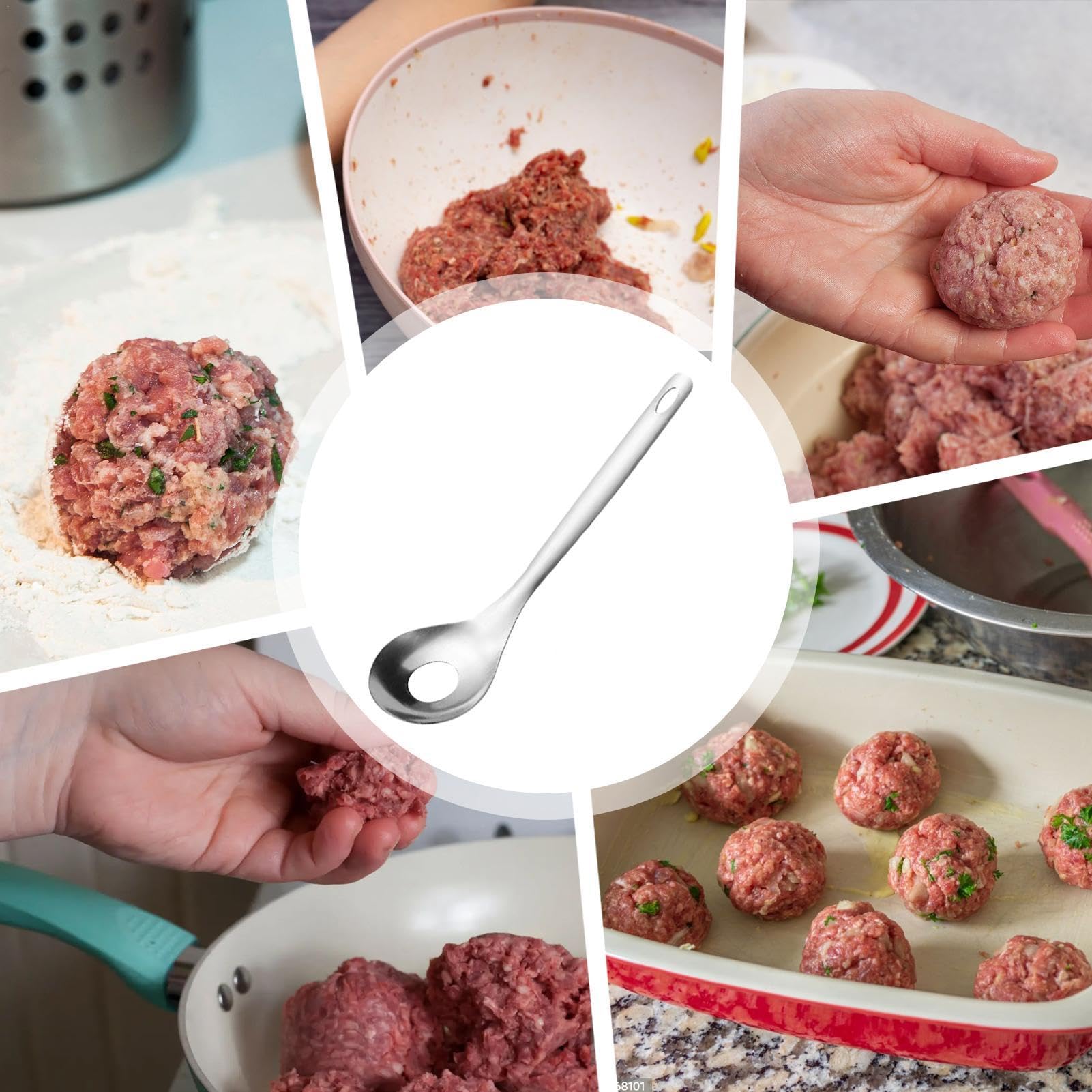 Stainless Steel Meatball Maker Tool - Kitchen Scoop for Perfect Meatballs, Rice Balls, Ice Cream & Chocolate - Ideal for Home Cooking, Meal Prep & Party Food Serving