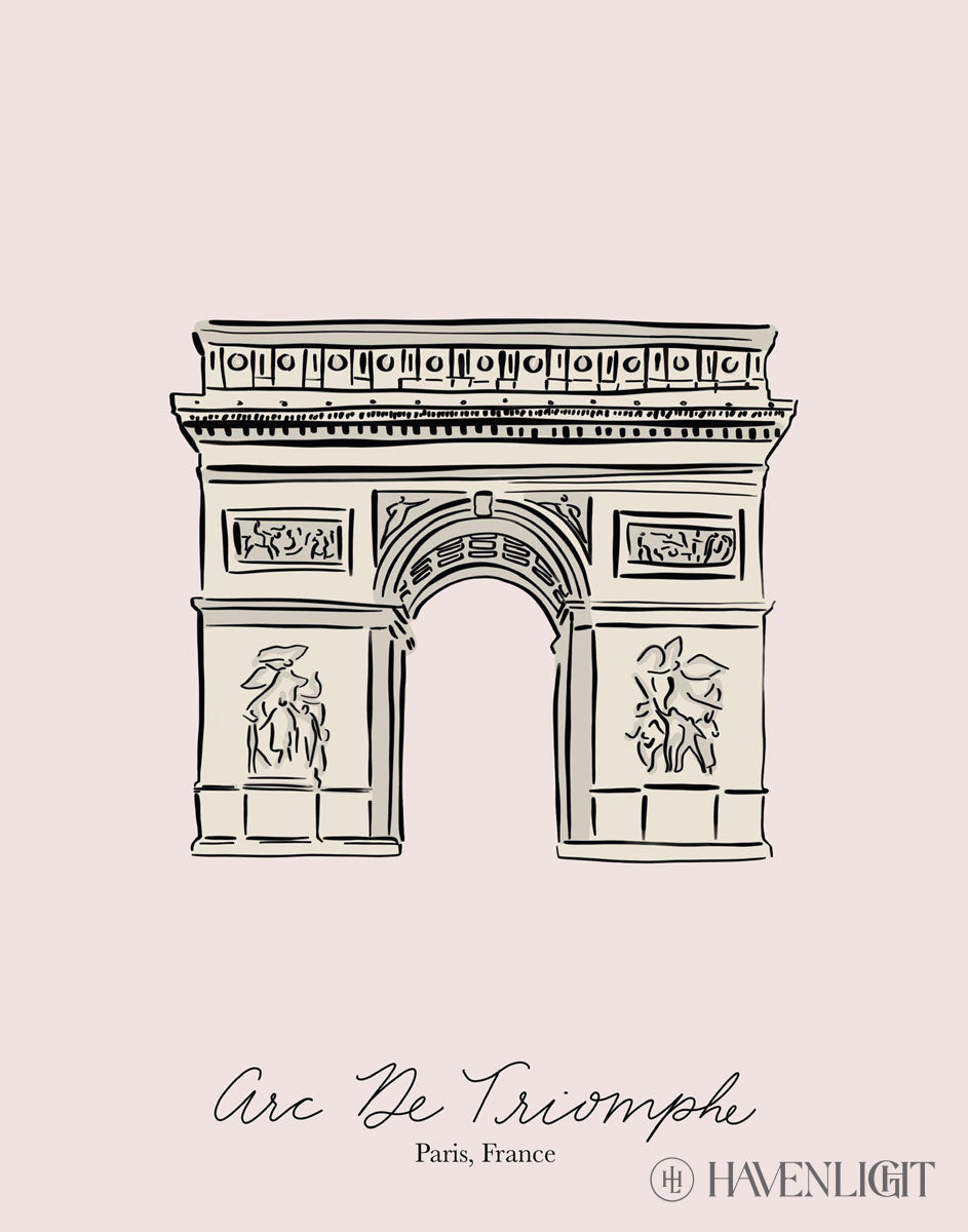Arc De Triomphe Painting by Elise Gomez - Parisian Wall Art Decor for Living Room, Office & Gift Ideas