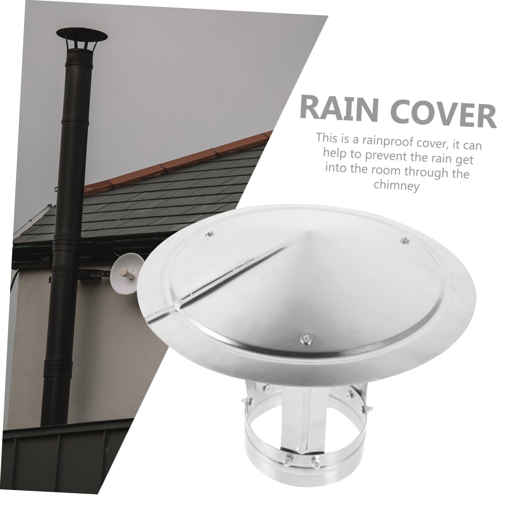 Heavy Duty Stainless Steel Chimney Flue Cover & RV Roof Vent Cap - Weatherproof Rain Cover for Home, Camper, and RV Use - Outdoor Protection for Chimneys and Vents