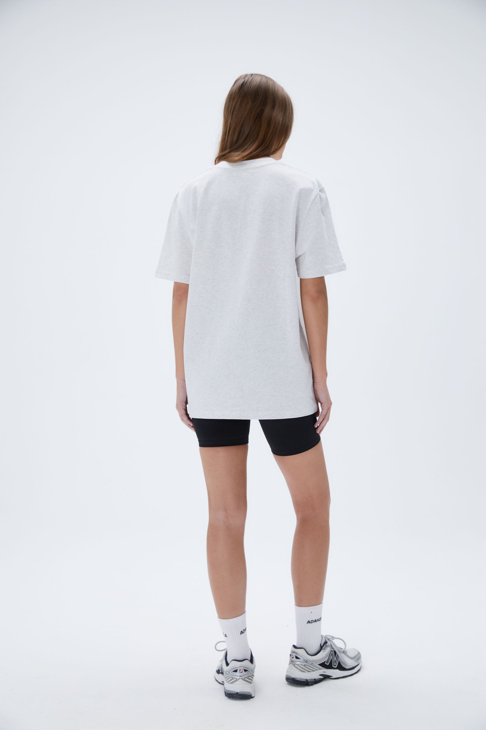 AS Oversized Short Sleeve T-Shirt - Grey Melange | Comfortable Casual Wear for Women | Perfect for Everyday Outfits, Lounge Wear & Street Style