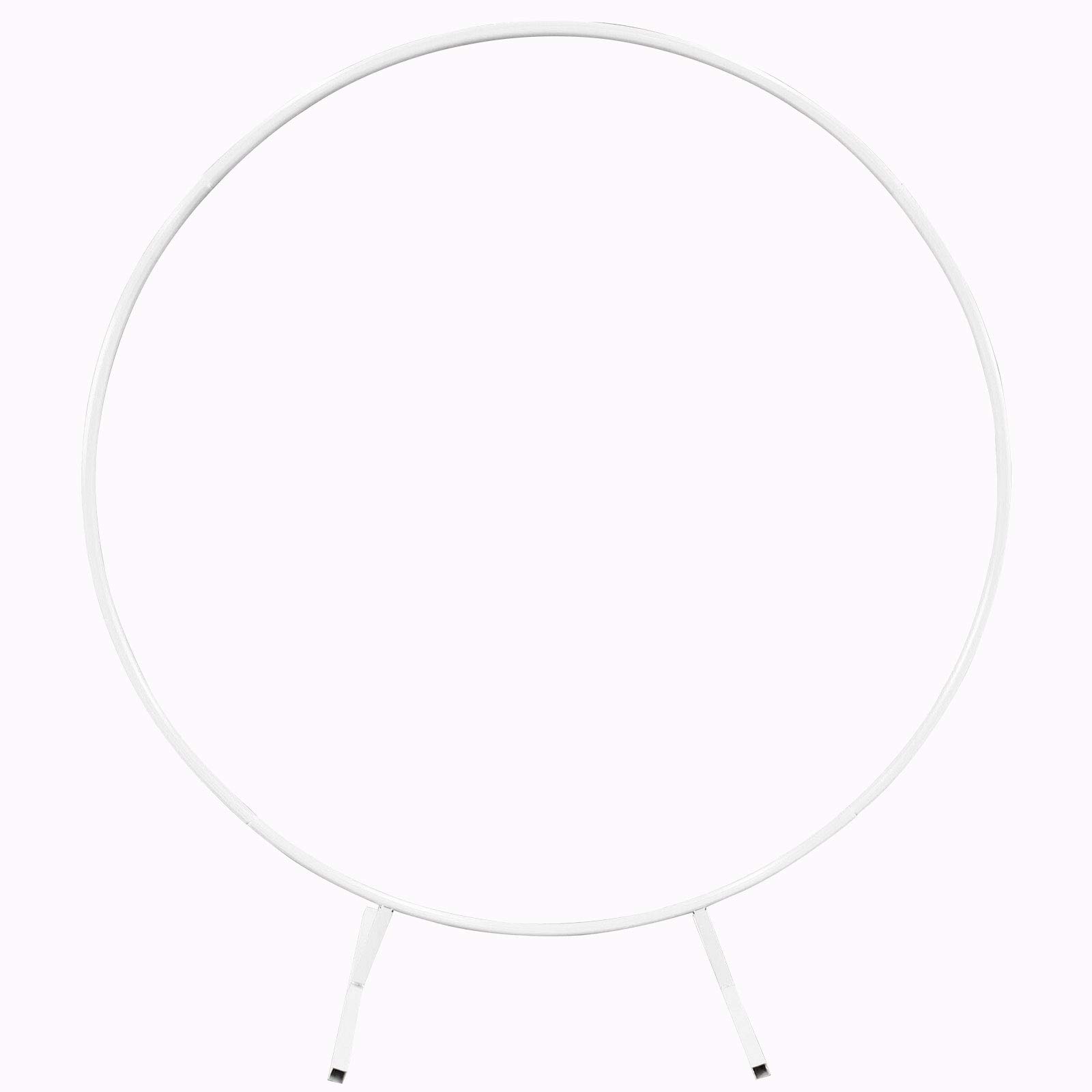 Elegant Gold/White Wedding Arch Stand - 1.5m/2m Round Metal Frame for Ceremonies, Balloon Wreath Displays & Party Decorations | Perfect for Weddings, Baby Showers & Special Events (White, 1.5m)
