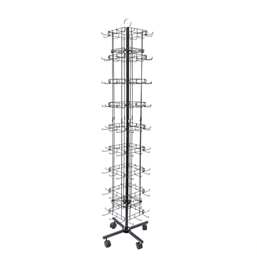FixtureDisplays® Key-Chain Souvenir Rack - 12 Hooks Wire Display Stand for Retail Stores, Gift Shops & Boutiques - Perfect for Organizing Keys, Jewelry & Small Accessories