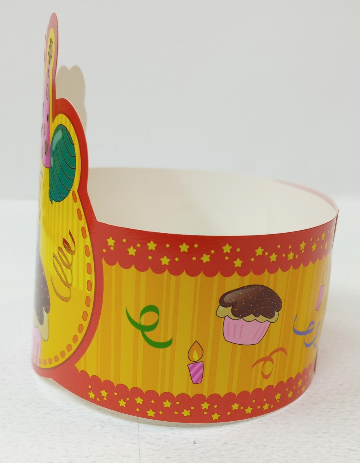 Vibrant Glitter Cardboard Birthday Crown for Kids - Perfect for Birthday Parties, Dress-Up, and Photo Props
