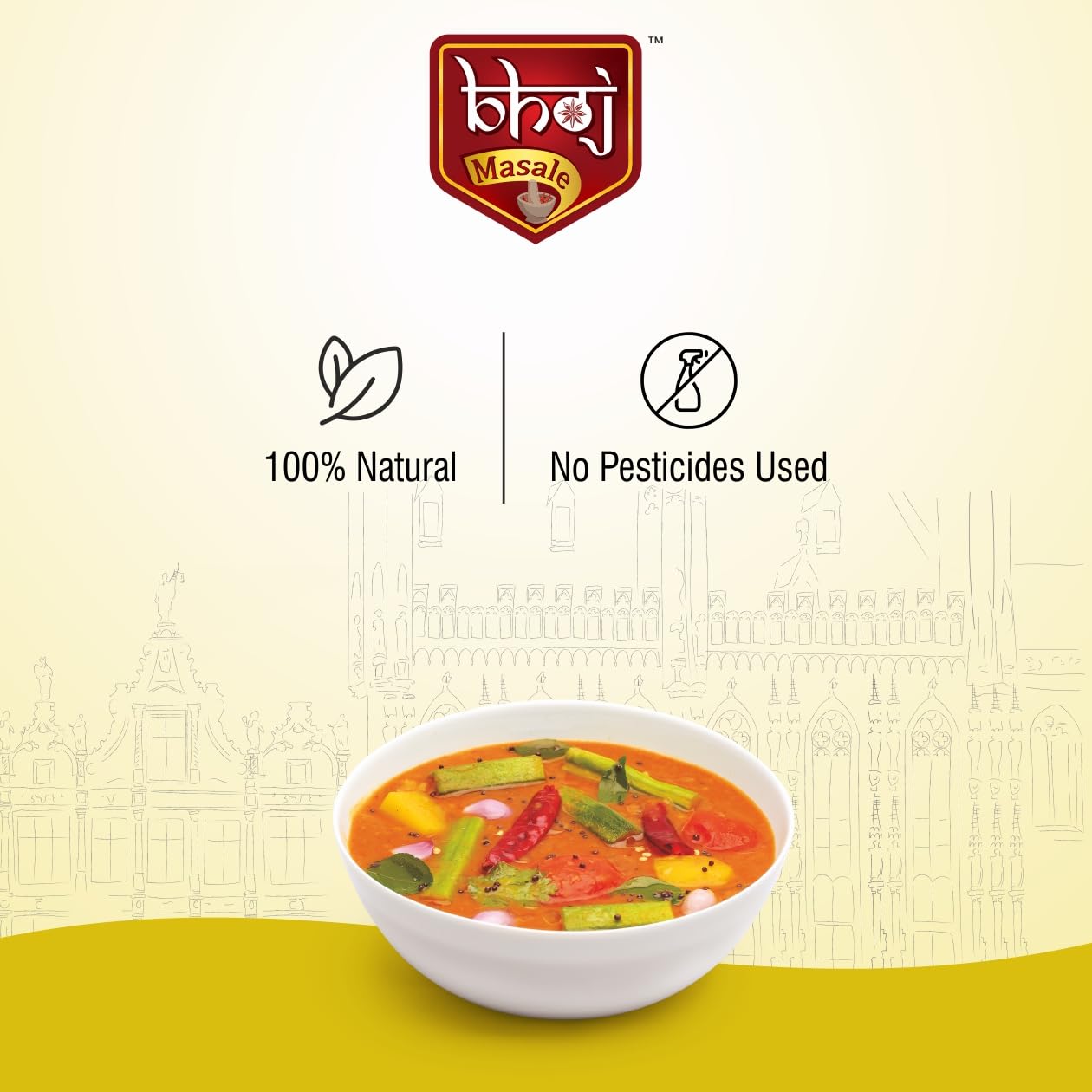 Bhoj Masale Sambhar Masala 200GM - Authentic Indian Spice Blend for Sambar | No Preservatives, No Onion, No Garlic (Jain Friendly) | Perfect for Home Cooking, Vegan & Vegetarian Dishes | Great for Curry, Lentil Soup & South Indian Cuisine