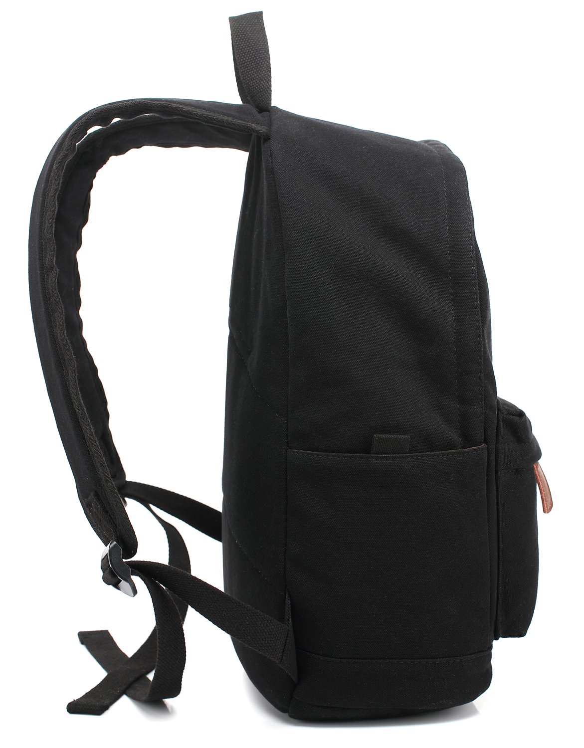 Kayond Lightweight Canvas Laptop Backpack - Durable Travel Rucksack for Men & Women - Fits 15 Inch Notebook - Casual Style Fashion Backpack (Black) - Perfect for Work, School, and Travel