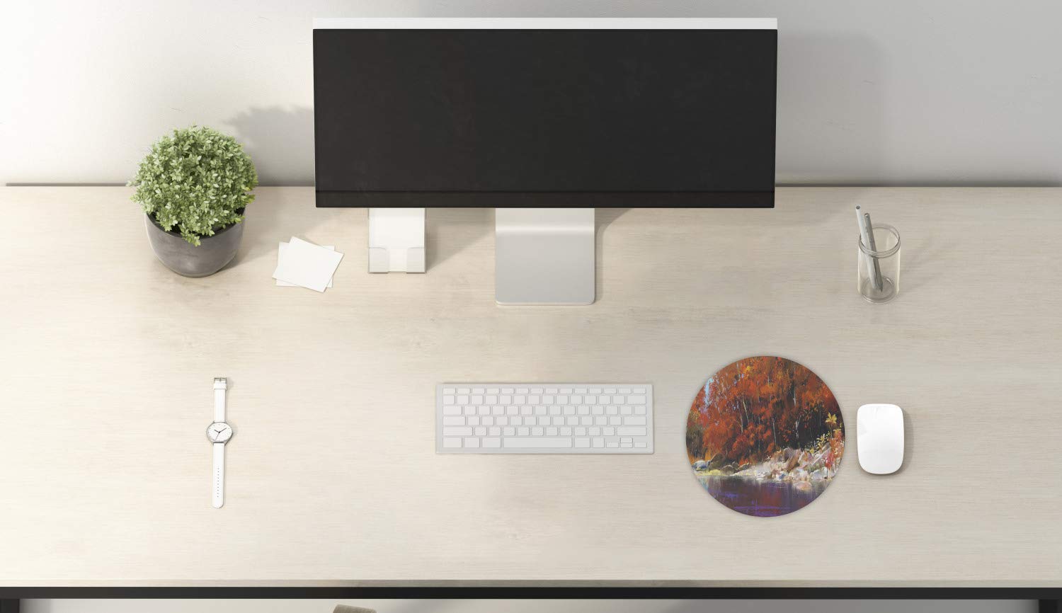 Ambesonne Round Mouse Pad - 8