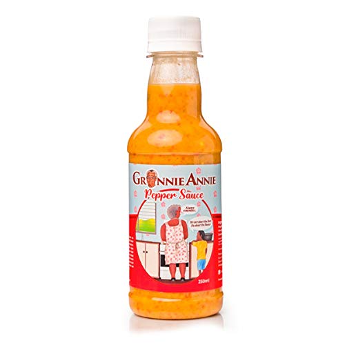 Grannie Annie Pepper Sauce | Handcrafted Caribbean Hot Sauce from Antigua & Barbuda - 250ml / 8.4oz Bottle - Perfect for BBQ, Tacos, Wings & Seafood