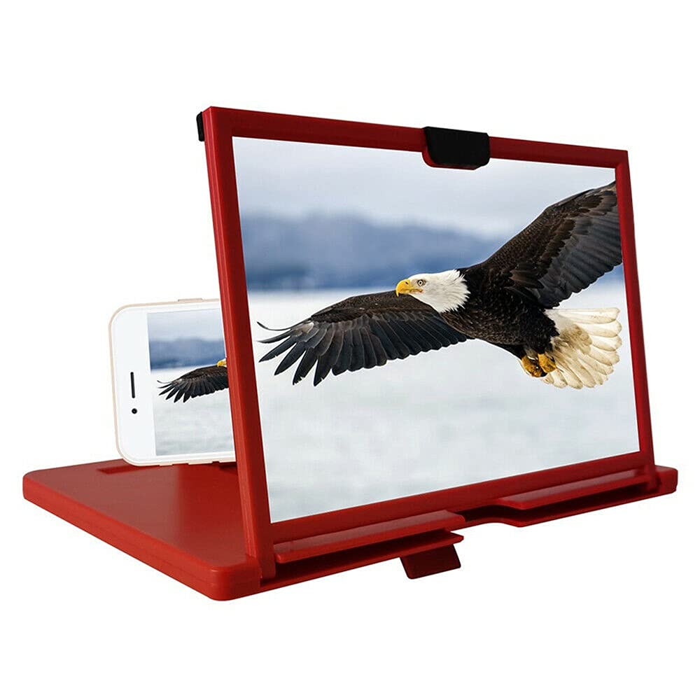 Adjustable HD 3D Smartphone Screen Amplifier - 12 Inch Foldable Phone Stand with Strong Pressure Resistance | Perfect for Movie Watching, Gaming & Hands-Free Video Calls