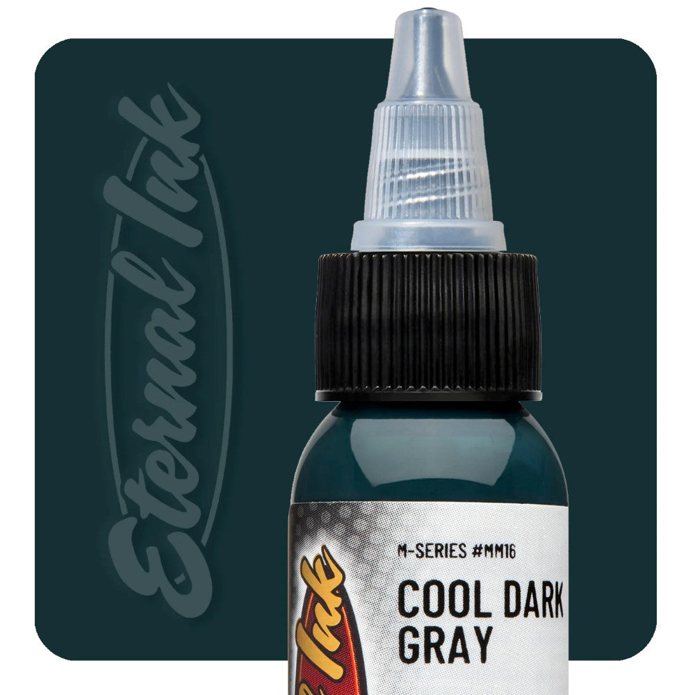 Eternal Tattoo Ink M Series Cool Dark Gray - Professional Tattoo Artist Supplies for Permanent Body Art & Tattoo Studio Use