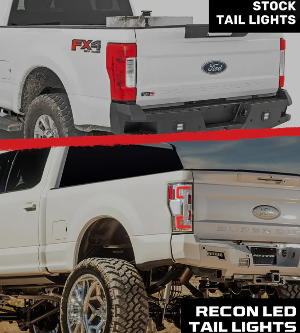 Ford Super Duty 2020-2022 LED Tail Lights - OEM Replacement for Halogen - Clear OLED Design - Perfect for Truck Upgrades & Nighttime Safety