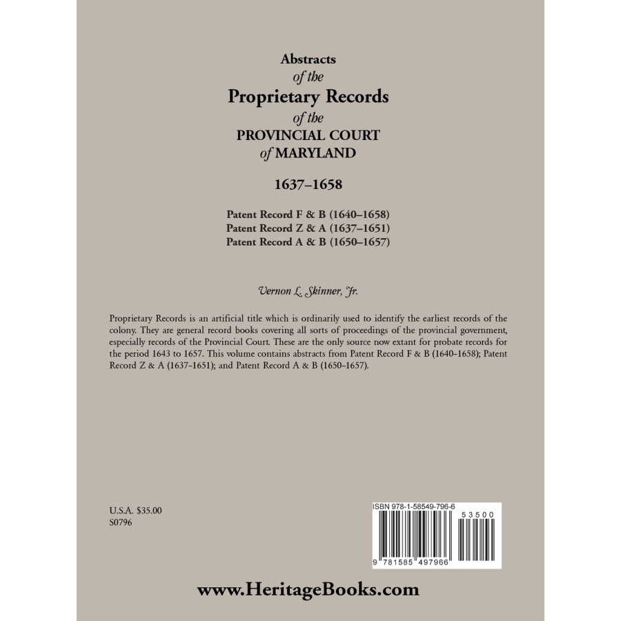 Abstracts of Maryland Provincial Court Records 1637-1658 | Historical Legal Documents for Genealogy Research & Colonial America Studies