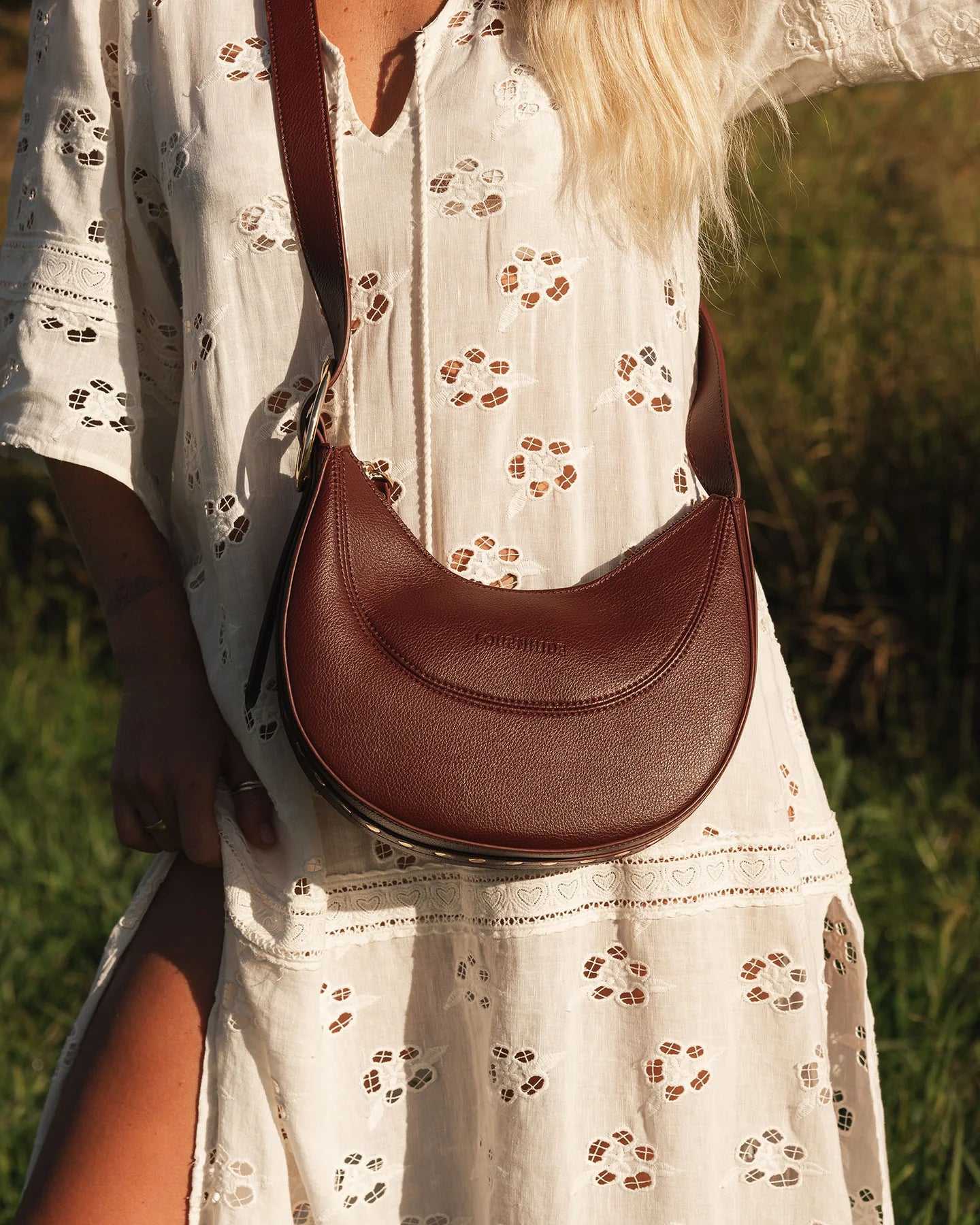 Louenhide Burgundy Lane Crossbody Bag - Stylish & Durable Leather Purse for Women, Perfect for Work, Travel & Everyday Use