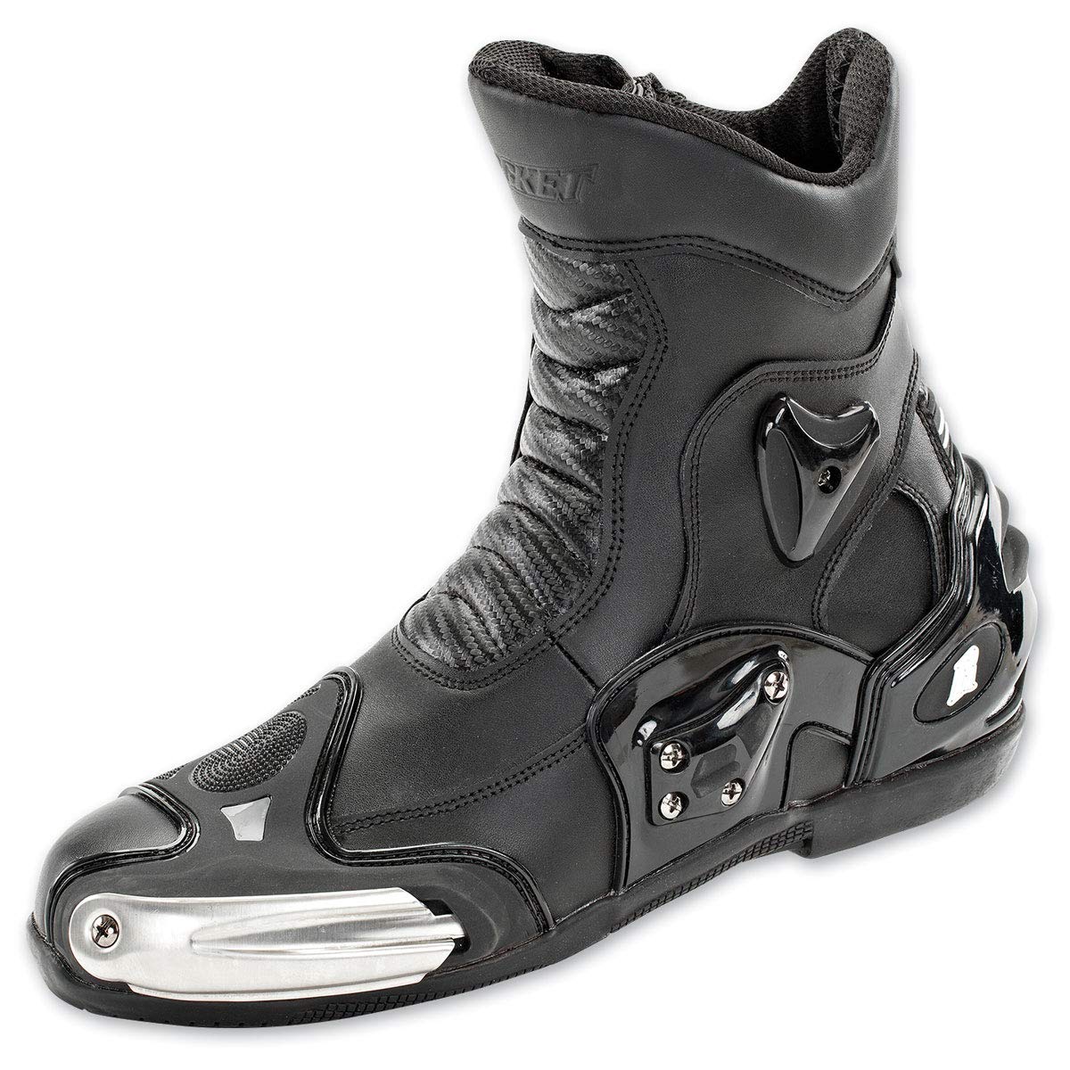 Joe Rocket Men's Super Street Black Motorcycle Boots 1704-1013 - Durable Riding Boots for Cruiser & Sport Bikes, Comfortable for Long Distance Touring & Daily Commute